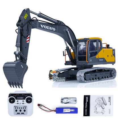 US Stock 1:14 RC Excavator Double E E010 EC160E Digger Full Alloy Metal Radio Controlled Engineering Vehicle Toys Gift for Children Adults