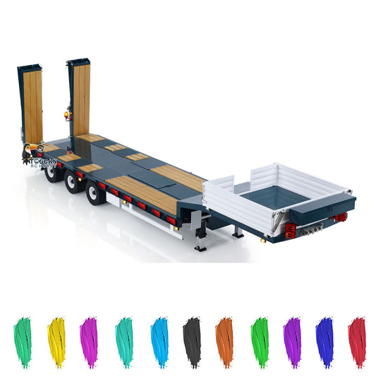 LESU Metal Trailer Hydraulic Lifting Tailboard Painted for RC Tractor Truck Car Emulated Construction Vehicle Model with Pump ESC