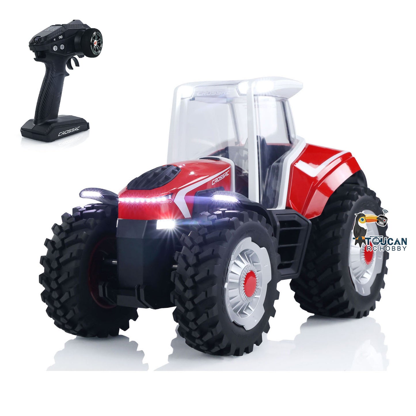 CROSSRC 1/8 RC Tractor TL4 Iron Bull Remote Control Model Car Light Motor ESC TWO-Speed Simulation Vehicle Hobby Model DIY