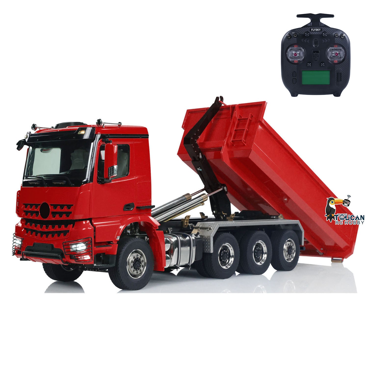 1 14 8x8 RC Hydraulic Roll On Off Full Dump Truck Remote Control Dumpe TOUCAN RC HOBBY