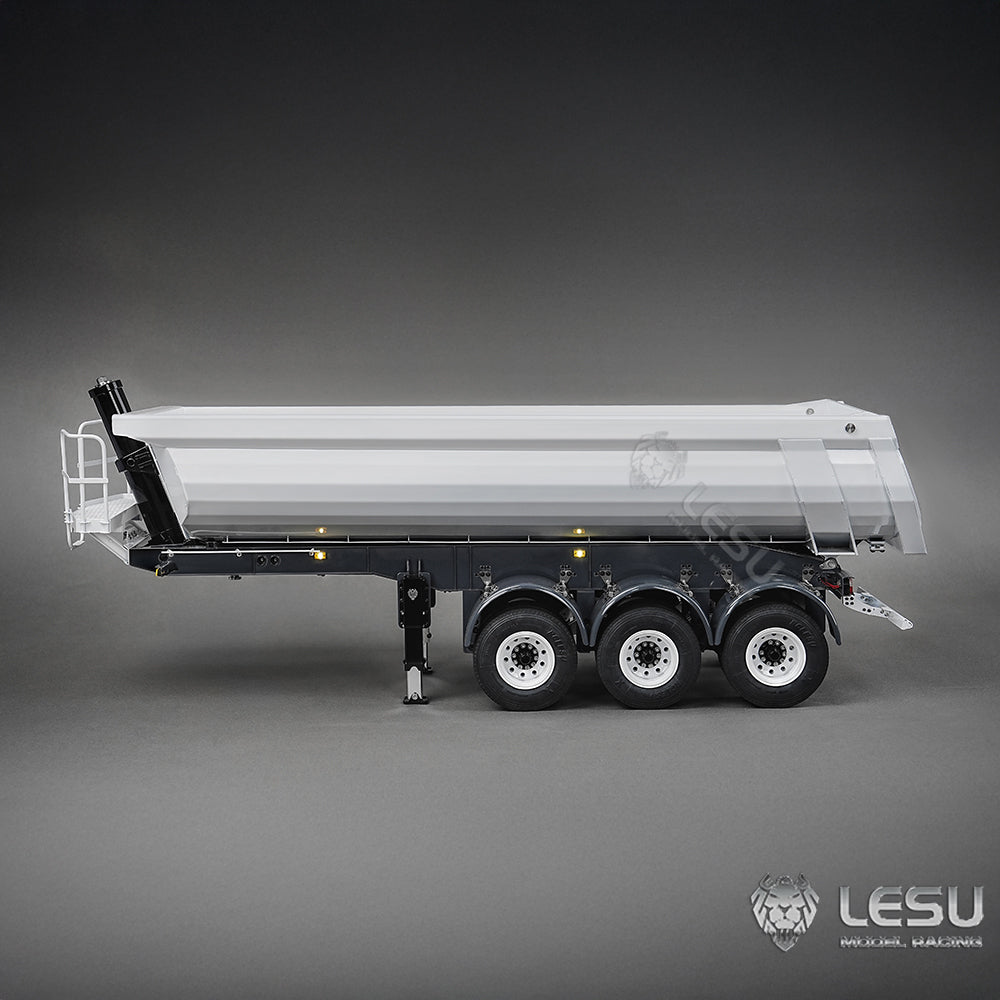 Metal LESU 3Axles 1/14 Hydraulic Dump Trailer A0045 for RC Tractor Truck Vehicle Model DIY TAMIYA Unassembled Unpainted