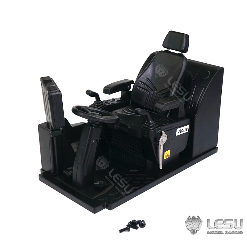 1/14 LESU RC Metal Hydraulic Aoue ET30H Wheeled Excavator Model Pump Cabin Sticker Display Grapple Ripper Bucket Scraper Compactor