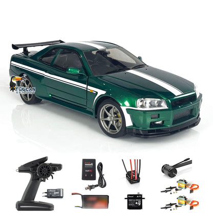 IN STOCK Capo 1/8 4x4 R34 4WD RC Roadster Racing Car Metal Radio Control Drift Vehicle RTR High Speed Top Quality Customized Painting