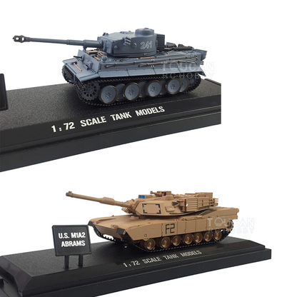 Henglong 1/72 Scale Germany Tiger 1 Tank 3818 U.S. Abrams M1A2 3918 Static Model Simulation Toy Ornament Collection  Gift for Boy