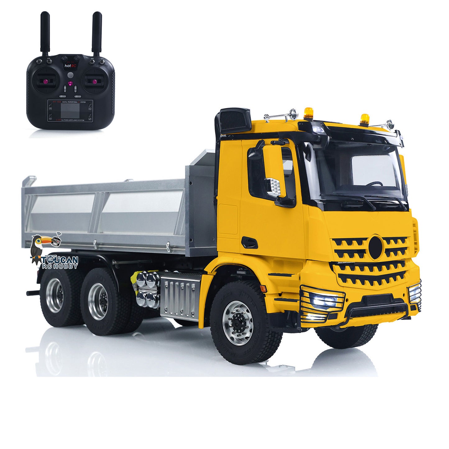 3348 Metal Chassis 1/14 RC Hydraulic Dumper 2Speed Gearbox Radio Controlled Tipper Model Car Differential Axle Light Sound Radio