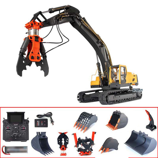 JDM 1/14 EC360 RC Hydraulic Excavator Radio Controlled Electric Diggers V2 RTR Ultimate Edition FlySky PL18 ESC Servo Motor