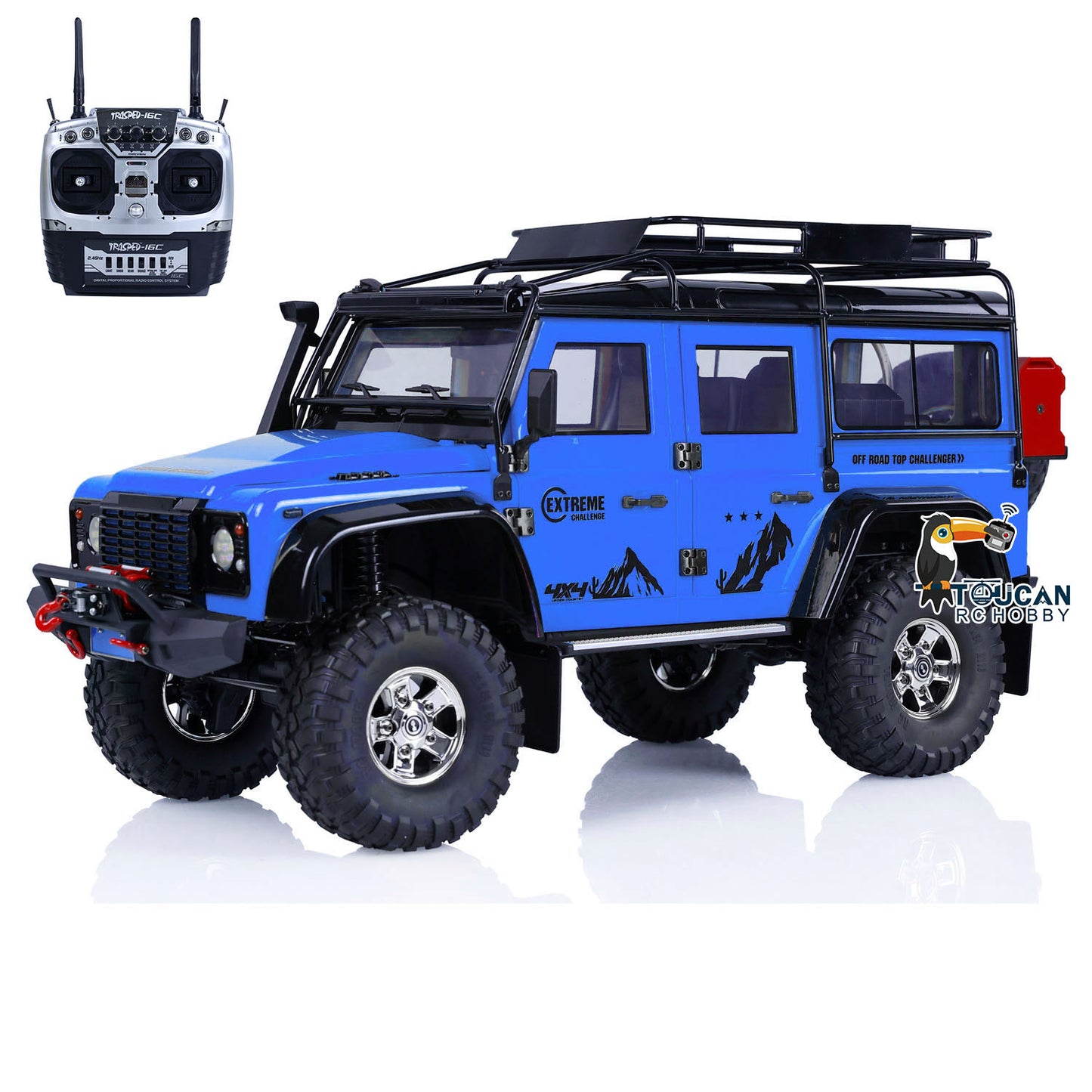 HG 1/10 RC Crawler Car 4x4 Off-road Vehicle P411 Lights Sound Radio System Smoking Motor Outdoor Remote Control Vehicle for