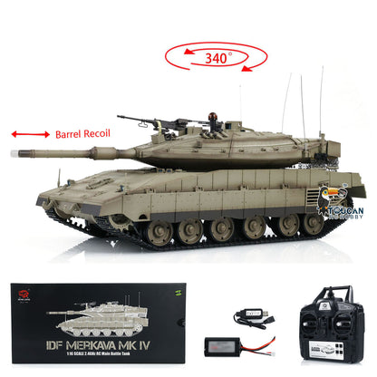 Henglong RC Tank TK7.0 IDF Merkava MK IV RC Main Battle Tank Infrared Combating Turret Rotation Standard Edition 3958-1