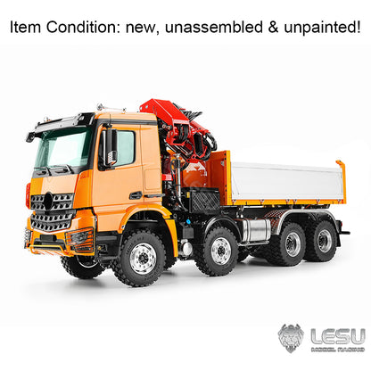 LESU 3-Ways 1/14 8X8 RC Hydraulic Dumper Truck Crane Tipper DIY KIT 3348 Models