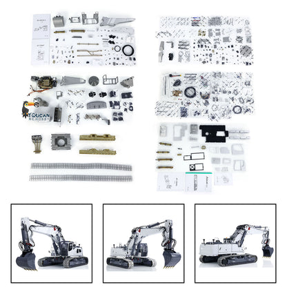 Metal LESU 1/14 RC Full Hydraulic Excavator LR960 KIT DIY Digging Arm Machinery Crawler Excavator Simulation Vehicle Model