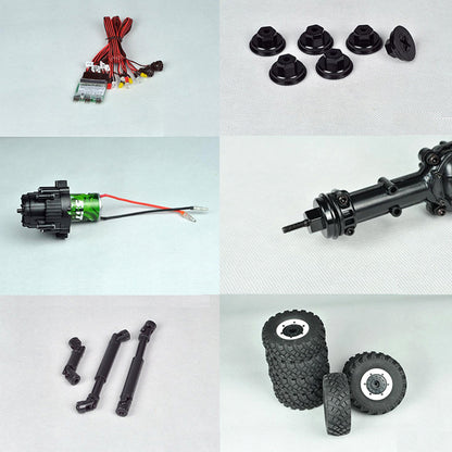 CROSSRC 1/12 Model XC6-A Off Road Military Truck KIT Motor Light Car 6*6 Vehicle 621*210*249MM Light System ESC Servo