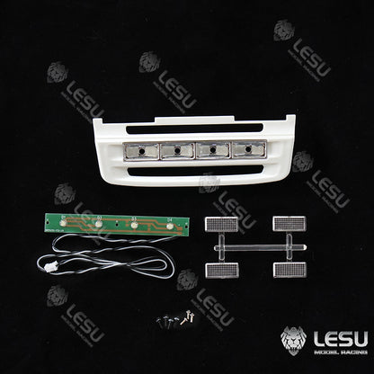 LESU Car Wheel Trims ABS Rearview Mirror Front LED Light for DIY 1/14 TAMIIYA RC Tractor Truck R620 R470 Radio Control Models