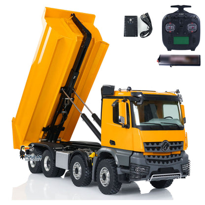 Kabolite 1/14 K3366 RC Hydraulic Tipper Car 8X8 Radio Control Dumper Truck Model 673.3x208.2x273mm Light Sound System