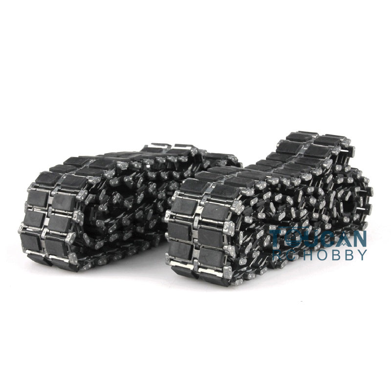 Metal Track Inserted Rubber Pads Parts Upgrade for Henglong 1/16 Scale RC Tank Leopard2 Radio Control Tank Model DIY