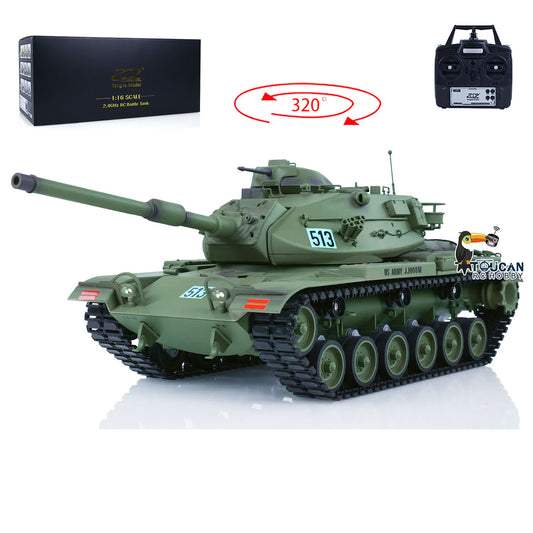 US Stock TD Model 1/16 RC Tank M60A3 USA Remote Control Battle Military DIY Simulation Model Light Sound Smoke