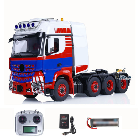 IN STOCK Customized 1/14 8x8 LESU RC Tractor Truck Radio Control Construction Vehicle DIY Electric Cars Metal Chassis Smoke Unit Sound 1851 3363