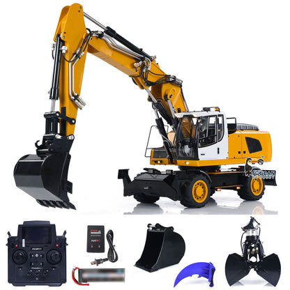 1/14 Wheeled RC Hydraulic Equipment Electric Excavator Simulation R946 PL18EV Radio Control Digger Grab Tiltable Clamshell Bucket