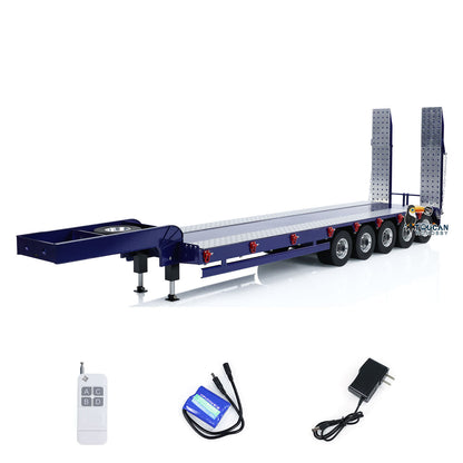 5-Axle Metal Semi Trailer for TAMIYA 1/14 RC Tractor Truck Remote Control Dumper Tipper Cars DIY Simulation Vehicle Models