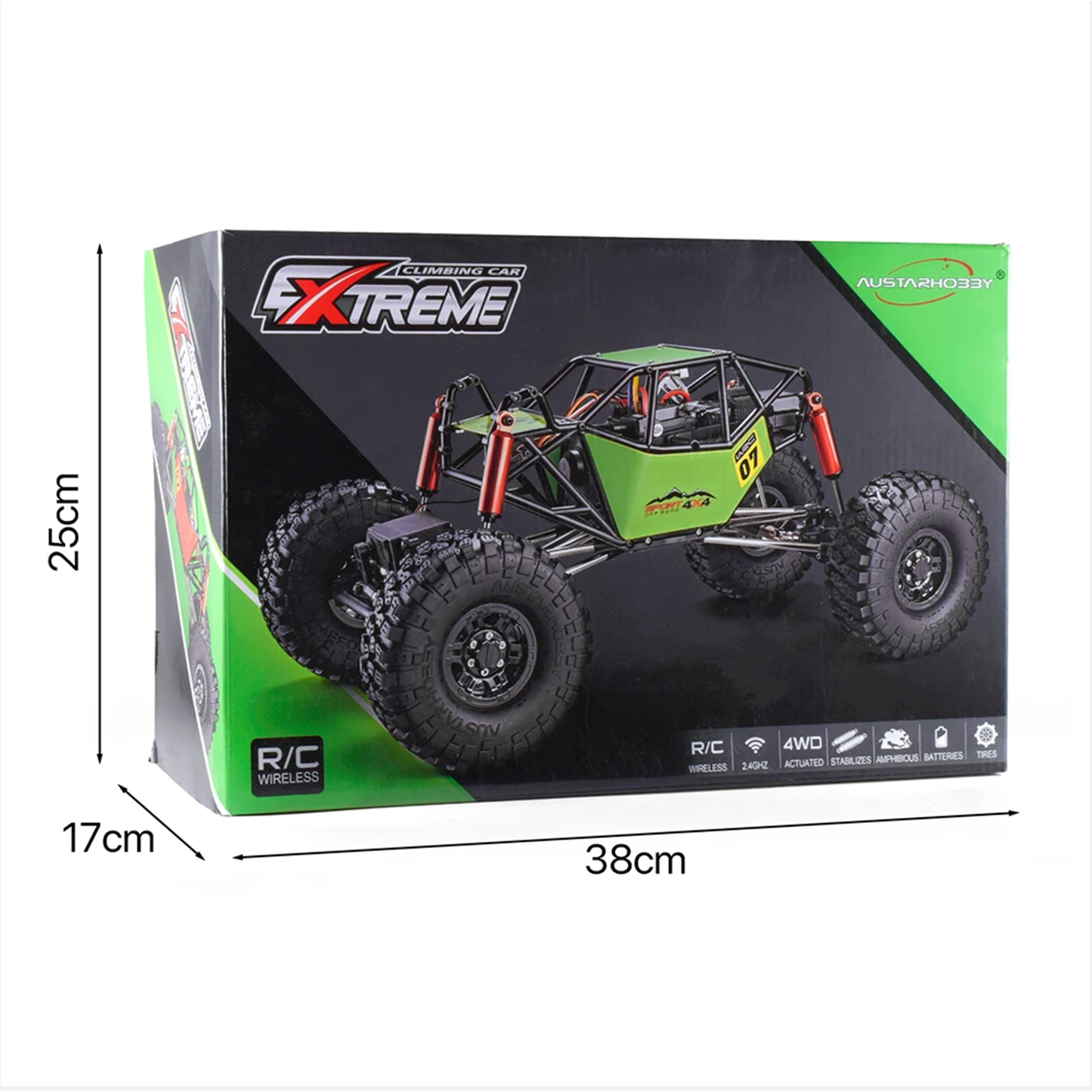 US STOCK Remote Control 1/10 Rock Crawler 2.4G 4*4 RTR Electric Radio Off-road Truck Emulated Car Hobby Models Painted Assembled