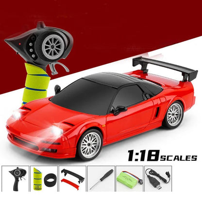 LDRC 1:18 Scale 4x2 LD1803 2WD RC Drift Car Wireless Controlled Racing Sedan DIY Hobby Vehicle Model Gyroscope RTR