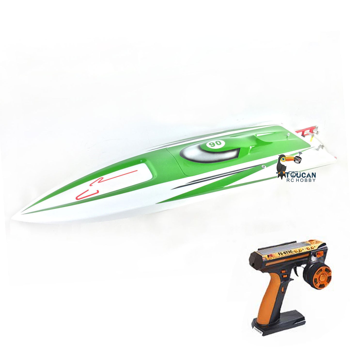 E36 Fiber Glass 2.4Ghz Blue Electric Racing RTR RC Boat W/ Motor Servo ESC Battery Transmitter DIY Model 845*245*130mm 75-80km/h