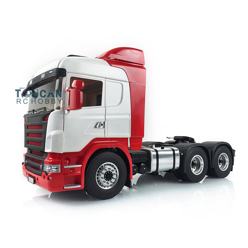 LESU RC 6*6 Metal Chassis 1/14 Painted Cabin Tractor Truck Simulation Vehicle Hobby Model DIY Lock Differential Servo Motor