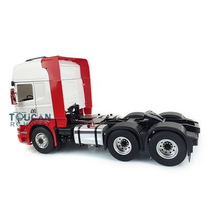 LESU RC 6*6 Metal Chassis 1/14 Painted Cabin Tractor Truck Simulation Vehicle Hobby Model DIY Lock Differential Servo Motor