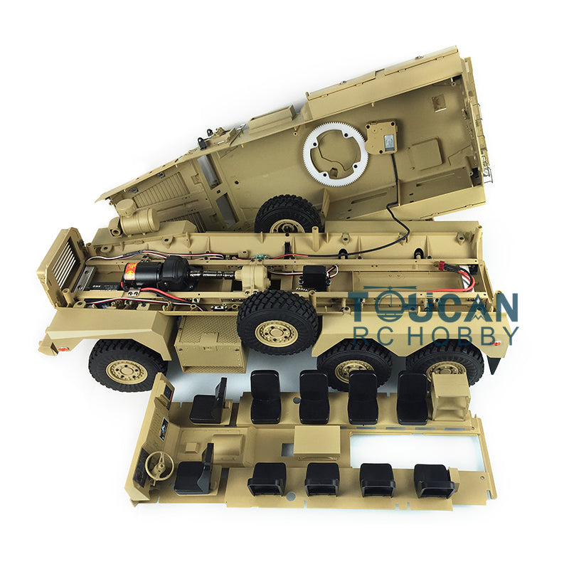 US Stock 6x6 MRAP Vehicle 1/12 RC Cougar 16CH Radio Explosion