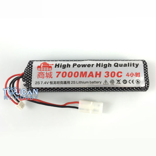 US STOCK Henglong Electronic 7000MAH Lipo Battery 7.4V for 1:16 Scale Model Radio Control Tank Upgraded