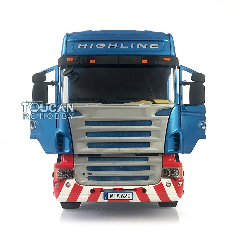 LESU 1/14 8*8 RC Tractor Truck Car Model Painted Metal Chassis W/ Equipment Rack ESC Cabin Set Servo Motor 2Speed Gearbox