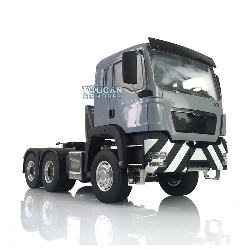 LESU RC 1/14 Metal 6*4 Axles Chassis TGX Tractor Truck DIY Painted Car Light & Sound System & Battery & Radio System & Charger Kit