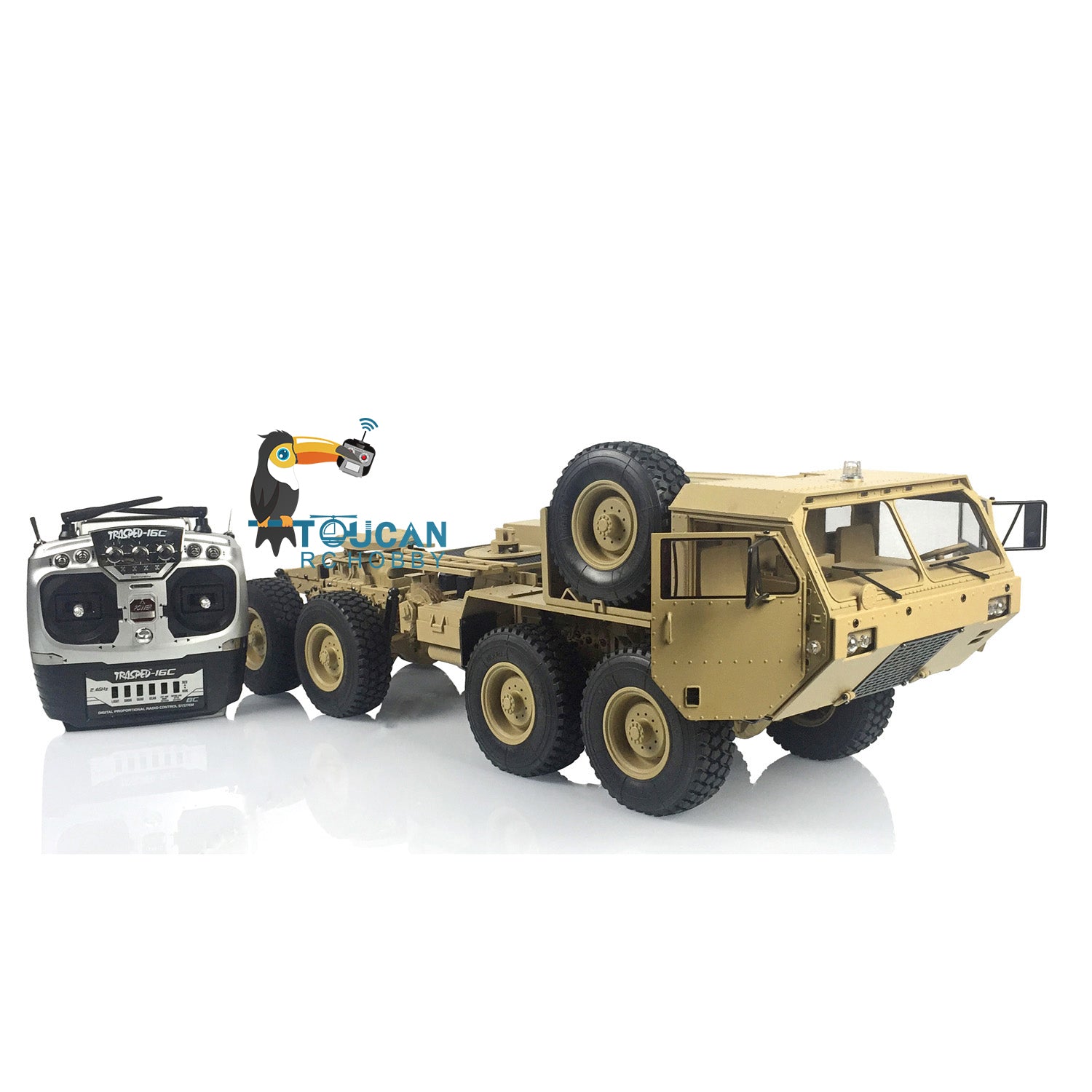 US STOCK 8x8 RC Military Truck 1/12 HG P802 Radio Control Car Metal Chassis  Sounds Lights