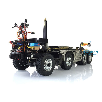 LESU 1/14 TGS 8*8 RC Hydraulic Dumper Truck Lorry Remote Control Tipper Lights Sound Two Speed ESC Motor 3T Differential Lock Steering Servo