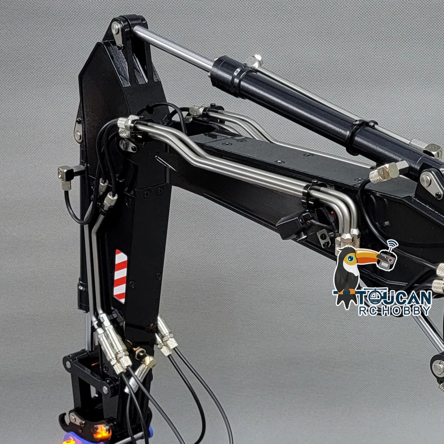 MTM 1/14 EC380 10CH Tracked RC Hydraulic Excavator 3 Arms Digger Grab AT9S Remote Controller Metal Heavy Machine Model