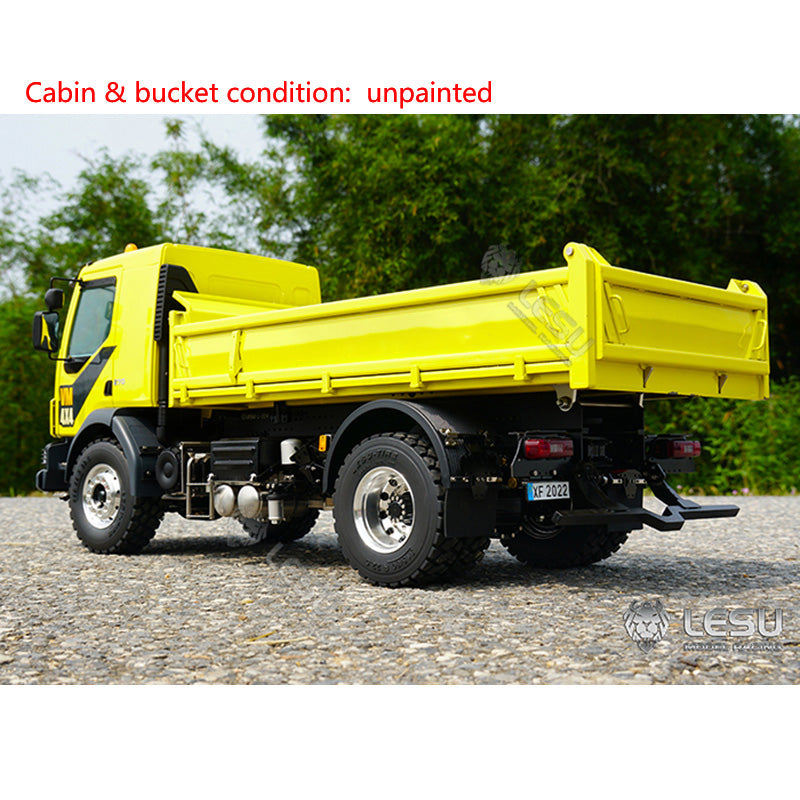 LESU 1/14 4*4 Metal Chassis Radio ControllerHydraulic Dumper Tipper Truck Light Sound System ESC Motor Servo DIY Cars Model