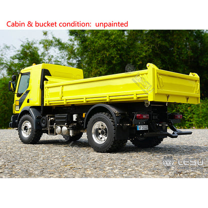 LESU 1/14 4*4 Metal Chassis Radio ControllerHydraulic Dumper Tipper Truck Light Sound System ESC Motor Servo DIY Cars Model