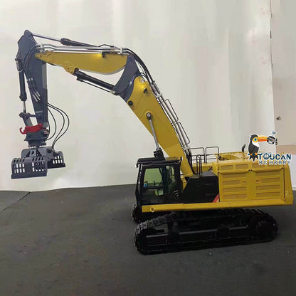 374 UHD 1/14 RC Hydraulic Demolition Excavator 3-section Boom RTR Digger Model Flysky PL18EV Sound Light System