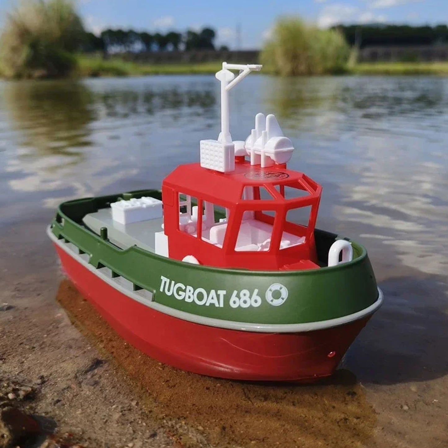 1/72 Heng Long 2.4G Plastic RC Tugboat Remote Control Towboat Powerful Dual Motor Simulation Electric Model RTR 23x10x15cm