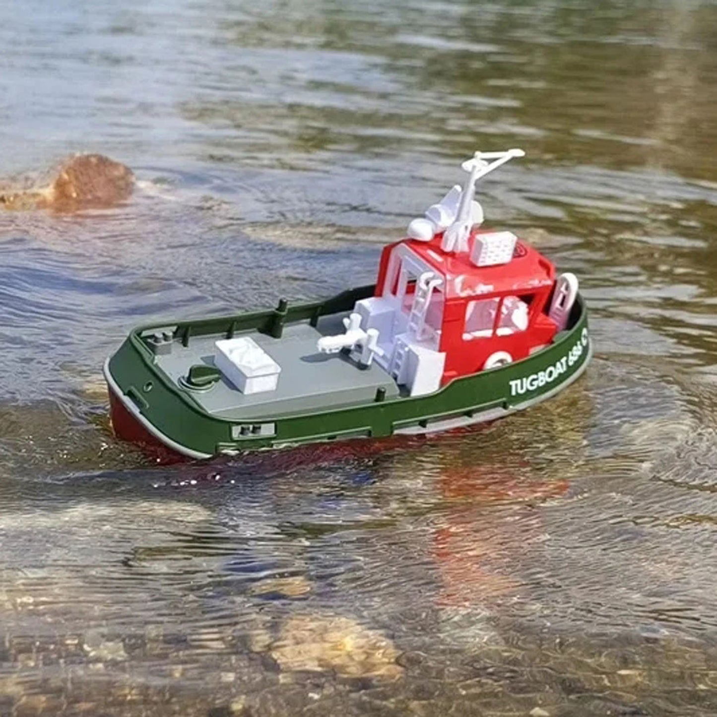 1/72 Heng Long 2.4G Plastic RC Tugboat Remote Control Towboat Powerful Dual Motor Simulation Electric Model RTR 23x10x15cm