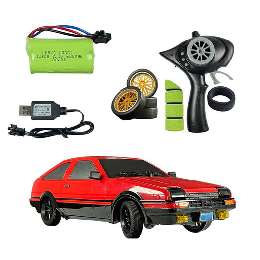 LDRC LD1801 1/18 Scale RC Drift Car RWD AE86 Racing Vehicles Flip Light Gyroscope High Speed DIY Model Ready to Run