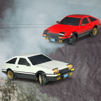 LDRC LD1801 1/18 Scale RC Drift Car RWD AE86 Racing Vehicles Flip Light Gyroscope High Speed DIY Model Ready to Run