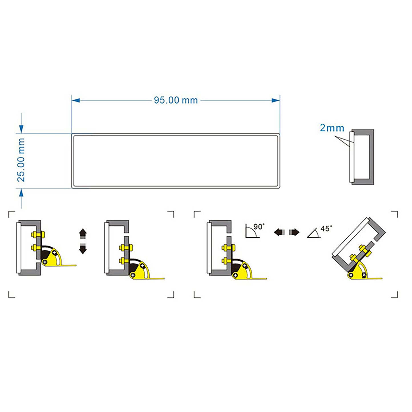 Plastic Roof Light Box LED Lamp for DIY 1/14 Tamiya RC Tractor Truck Hydraulic Dumper Tipper Radio Control Lorry DIY Model Car