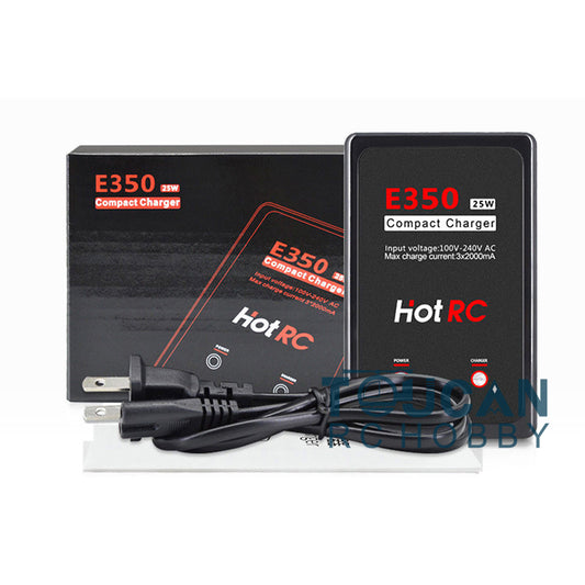 US STOCK Toucan Hobby Li-po Battery Balance Fast Charger E350 2s 3s Cells 25W Accessories Model DIY Parts 7.4V 11.1V Electronic