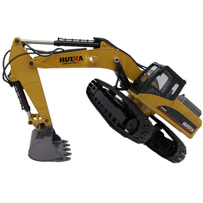 US STOCK HUINA 580 2.4Ghz 1/14 Scale Toys Metal RC Excavator Truck RTR Model W/Smoke Battery Light Sound Remote Control Unit