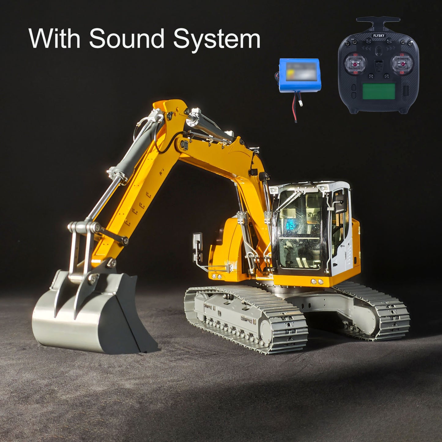 1/14 RC Hydraulic Excavator R920 JDM-208 Metal Remote Control Digger Model Sound