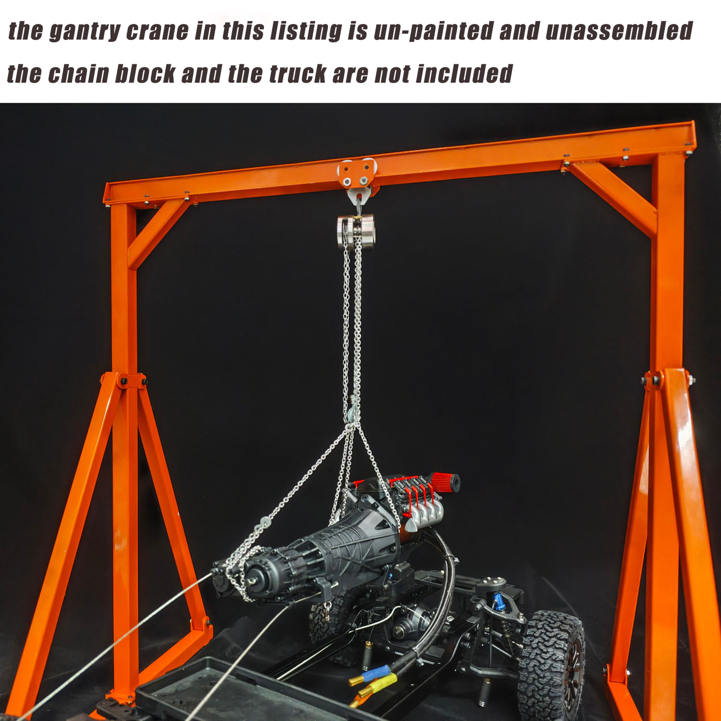 IN STOCK JDModel Metal Chain Block Hoist Gantry Crane for 1/14 RC Crane Remote Control Engineering Vehicles Model