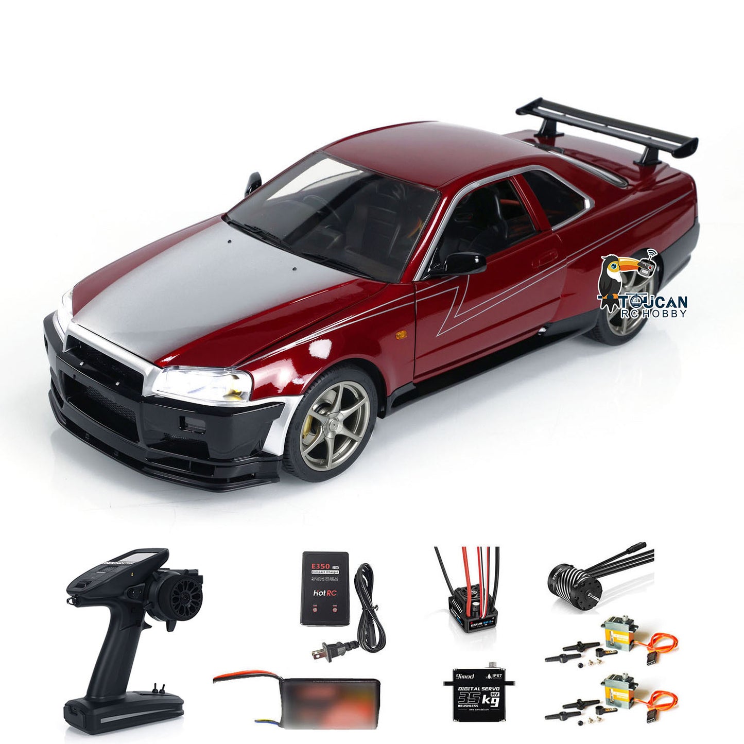 IN STOCK Capo R34 4*4 1/8 Metal RC Roadster Cars Remote Control Drift Racing Vehicle Model Upgraded Version Brushless Motor Light System