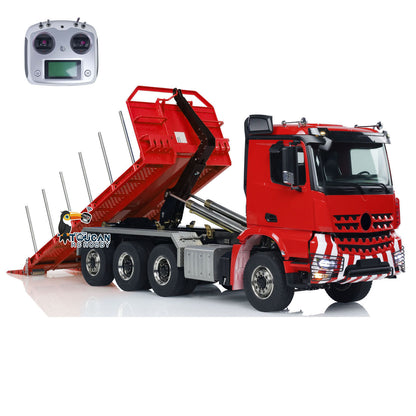 1/14 8x8 RC Hydraulic Roll On Full Dump Truck Remote Control Dumper Car Simulation Model PNP Version Light Sound System