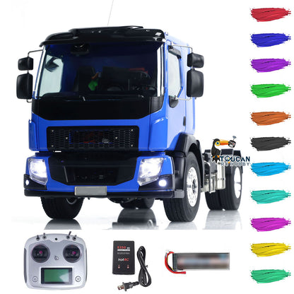 LESU 4x4 RC Tractor Truck 1/14 RTR Painted Assembled Radio Controlled Car Light Battery Metal Chassis ESC Motor