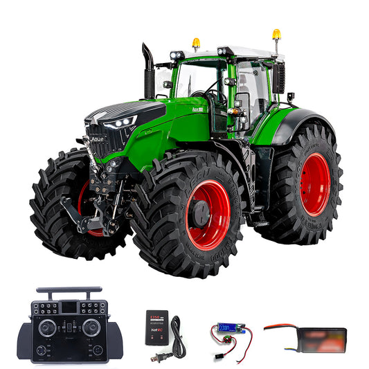 Brand New LESU AOUE 1050 4x4 1/14 Metal Hydraulic RC Tractor Radio Remote Control Model 4WD Electric Car Toy Smoking Light Sounds Battery